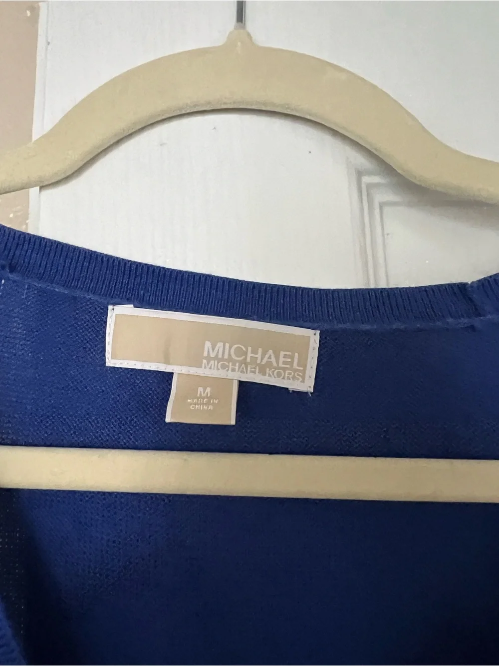 Michael Kors Womens Royal Blue Button-Front Knit Cardigan